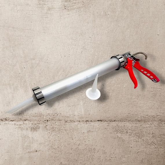 Пістолет для герметика 600 мл,  закритого типу, алюміній HAISSER (арт.31124) | Зображення 1