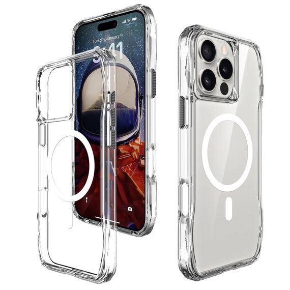 Чохол TPU Space Octagon with Magnetic Fit для Apple iPhone 16 Pro Max (6.9") Clear | Зображення 3