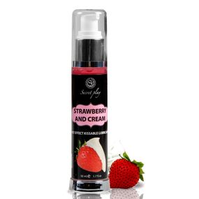 Лубрикант 2 в 1 STRAWBERRY & CREAM HOT EFFECT KISSABLE LUBRICANT 50 ML Sex Aura