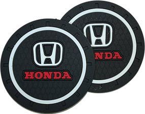 Силиконовый коврик в подстаканник с логотипом Honda комплект 2 штуки