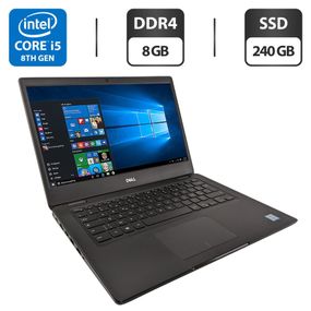 Ноутбук Dell Latitude 3490 / 14" (1920x1080) IPS / Intel Core i5-8250U (4 (8) ядра по 1.6 - 3.4 GHz) / 8 GB DDR4 / 240 GB SSD / Intel UHD Graphics 620 / WebCam б/в