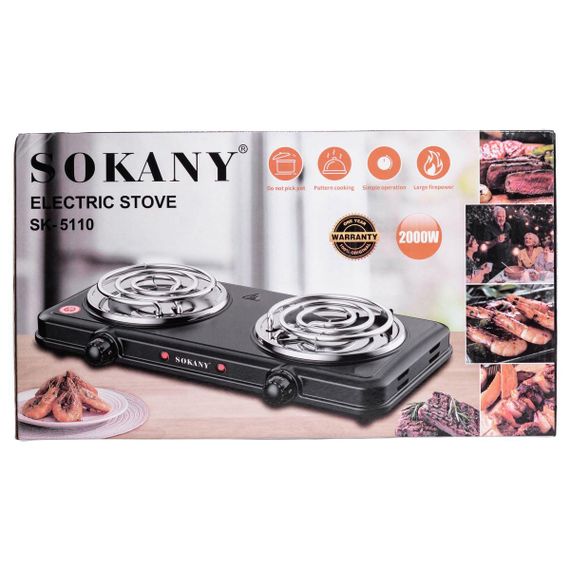 Електроплита двоконфоркова настільна плита 2000 Вт Sokany SK-5110 | Зображення 8