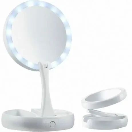 Дзеркало для макіяжу з LED підсвічуванням My Foldaway Mirror