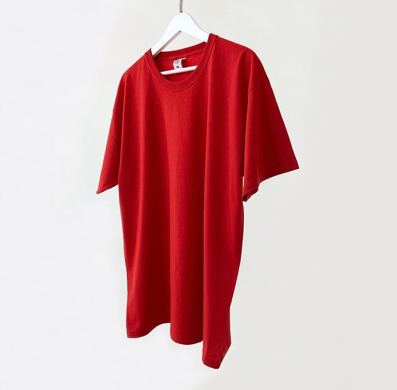 Мужская футболка классическая с коротким рукавом OW0001 цвет красный размер XXL