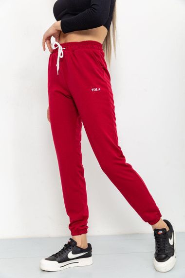 Спорт штаны женские двухнитка  цвет бордовый 129R1466 | Зображення 2