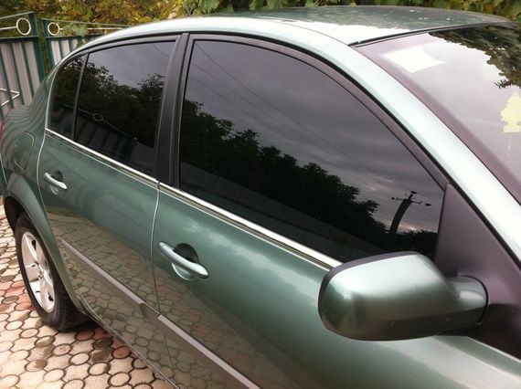 Зовнішня окантовка вікон (4 шт, нерж) HB, Carmos - Турецька сталь для Renault Megane II 2004-2009 рр | Зображення 1