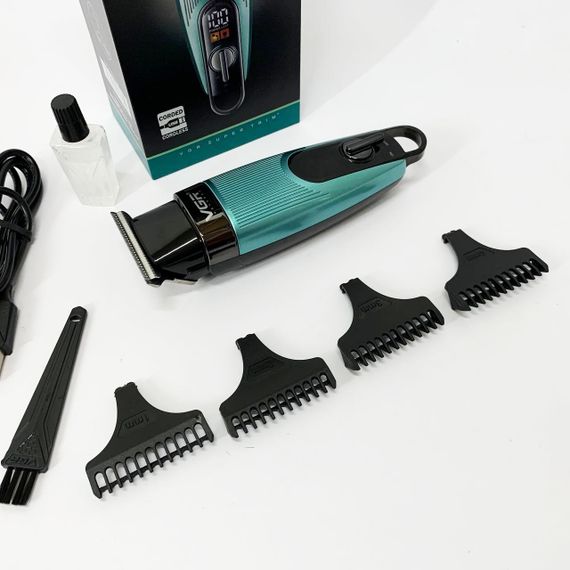 Машинка для стрижки волосся VGR V-975 тример для бороди та вусів. Колір: зелений | Зображення 5