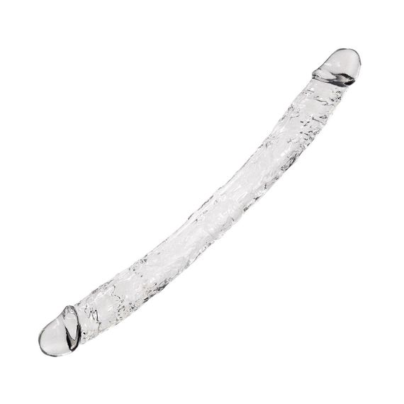 Прозорий двосторонній фалоімітатор Alive Supreme Jelly Dildo Sex Aura | Зображення 1