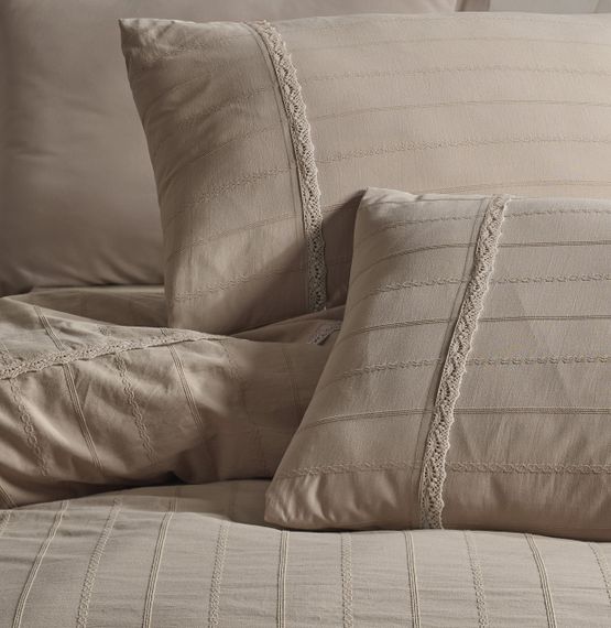 Постільна білизна Saheser Stonewashed Ranforce 200 х 220 см Jasmin Bej | Зображення 1