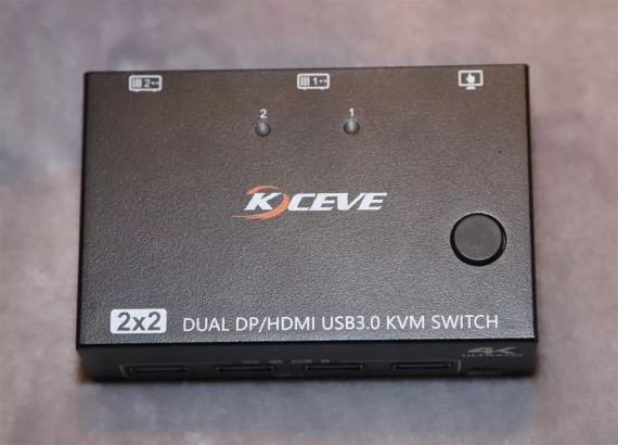 K-CEVE 2x2 HDMI Display port 2 компьютерный коммутатор. KVM202DH USB 3.0 (KVM202DH) Б/У
