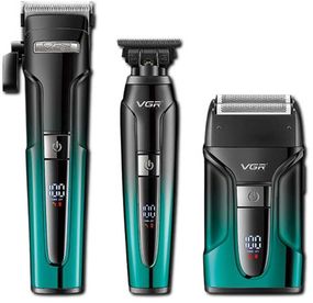 Комплект VGR 3 в 1 V-694 бездротова акумуляторна машинка для стрижки, триммер і електробритва XPRO (44957-V-694_1940)