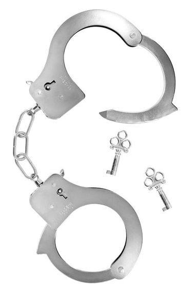 Наручники металеві Fetish Tentation Adjustable metal wrist cuffs Сріблясті One Size | Зображення 1