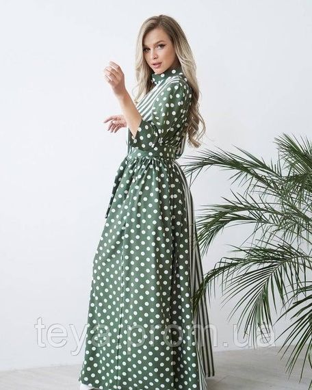 Плаття для жінок колір хакі розмір S FI_000588 | Зображення 1