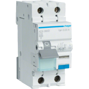 Hager ADA982D Дифавтомат 1P+N, 6kA, C-32A, 30mA, A - Модульне обладнання