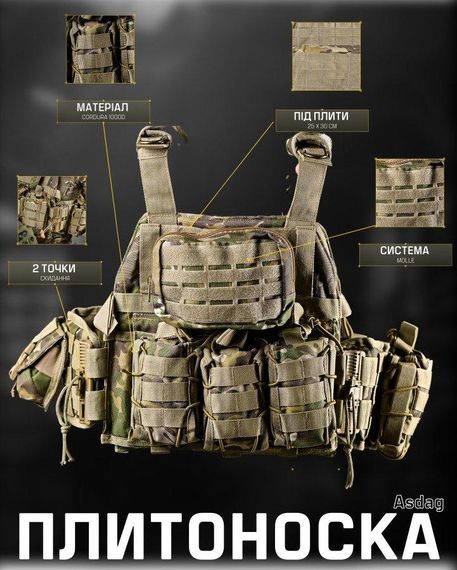 Плитоноска Asdag 2 точки скидання ВТ6566 | Зображення 6