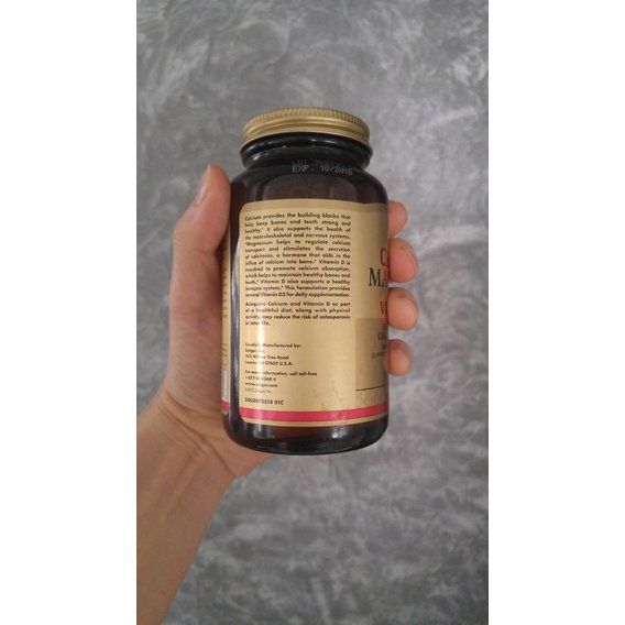 Мікроелемент Кальцій Solgar Calcium Magnesium with Vitamin D3 150 Tabs | Зображення 3