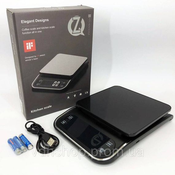 Кухонні ваги з дисплеєм ваги X-1, 5кг, Ваги побутові кухонні з вимірюванням об'єму MA-51 | Зображення 1