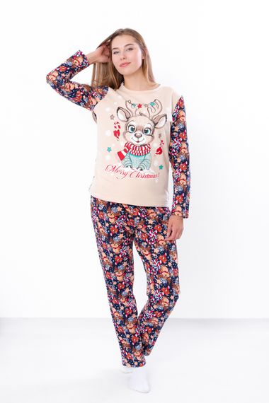 Піжама жіноча "Family look" Носи своє 46 Персиковий (p-12944-180418) | Зображення 1