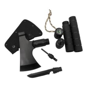 Сокира туристична мисливська багатофункціональна 41см Чорна