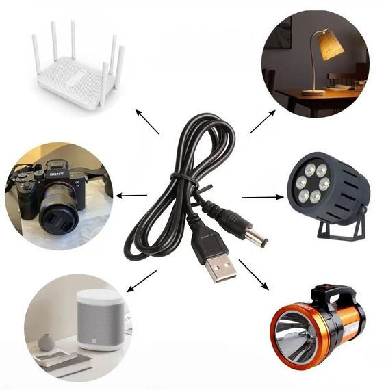 Кабель USB 5V - DC 5.5-2.1 / 5V для роутера, видеокамеры | Зображення 1