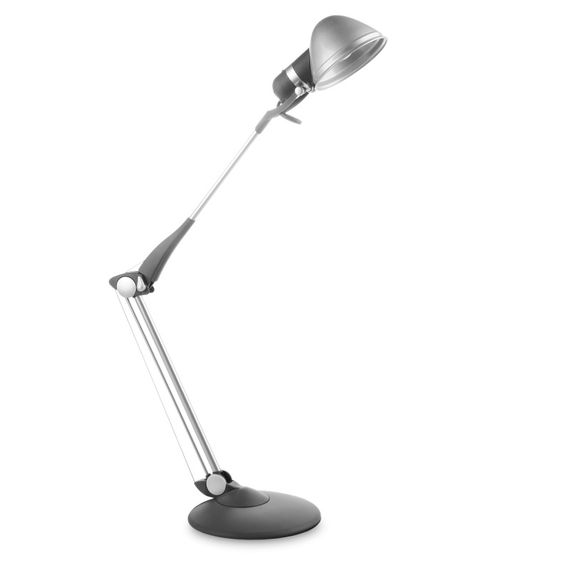Настольная лампа на гибкой ножке офисная MTL-11 silver/gray