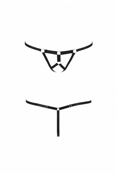 Трусики стринги из стреп Passion Exclusive ARMANDA THONG L/XL, black sexstyle