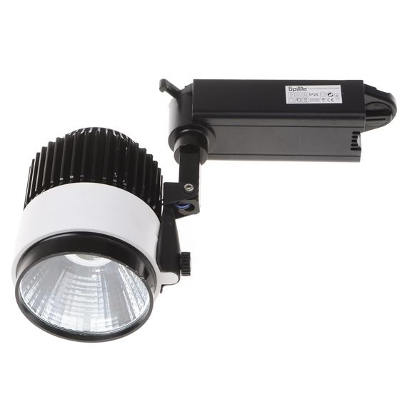 Светильник трековый поворотный LED 405/20W NW COB WH/BK | Зображення 3