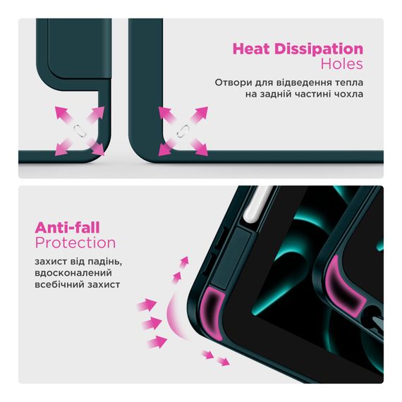 Чохол до планшета Armorstandart Y-Type PEN Samsung Galaxy Tab A9+ Pine Green (ARM85503) | Зображення 6