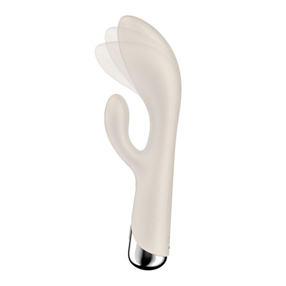 Вібратор-кролик з ротацією Satisfyer Spinning Rabbit 1 Beige, 3 мотори Sex Aura | Зображення 1