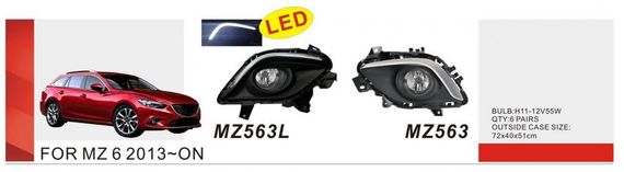 Противотуманки 2013-2015 (2 шт, галогенні) для Mazda 6 рр