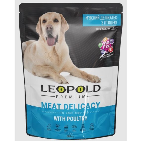 ЛЕОПОЛЬД Мясной деликатес с птицей, пауч 500 г
