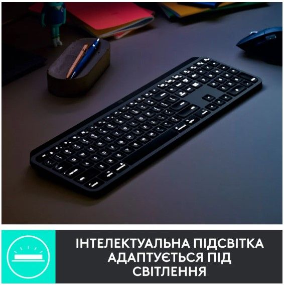 Клавіатура Logitech MX Keys for Mac Advanced Space Grey (920-009558) | Зображення 3