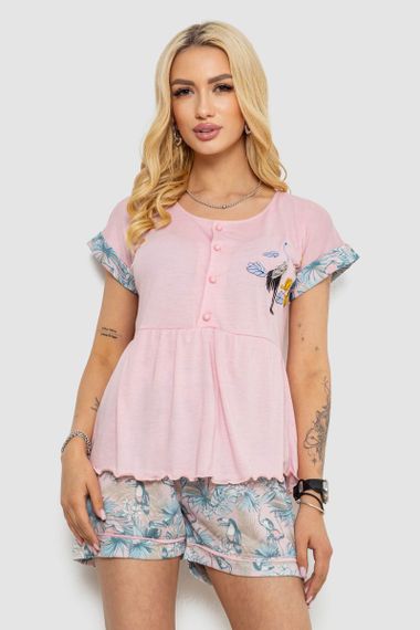 Пижама женская с принтом, цвет розовый, 243R6012-P2