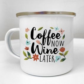 Кружка металлическая Camper Coffee now wine later 250 мл (KRM_23S024)