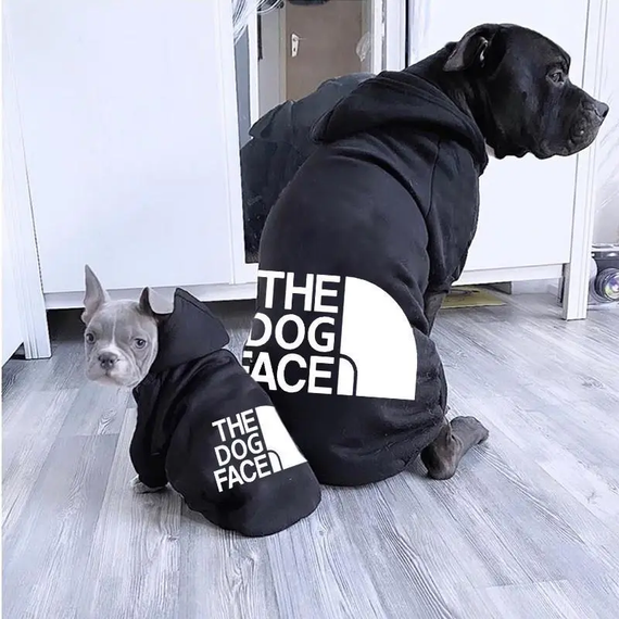 Толстовка для собак з капюшоном чорна з білим the dog face XXL | Зображення 3