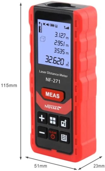 Рулетка лазерная, Дальномер лазерный Noyafa 50 м NF-271-50 | Зображення 3
