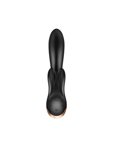 Смарт вібратор-кролик із подвійним відростком Satisfyer Double Flex Black | Зображення 2