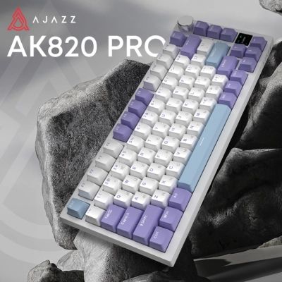 Клавиатура Ajazz AK820 Pro Gift Switch Purple RGB USB/Wireless/Bluetooth UA Purple (AK820PRO-G-PWB) | Зображення 1