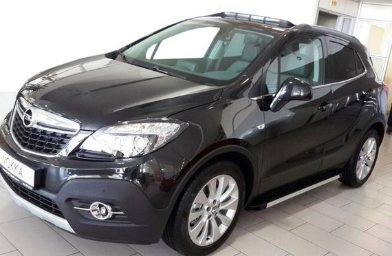 Бокові пороги Maya V1 (2 шт., алюміній) для Opel Mokka 2012-2021 рр | Зображення 2