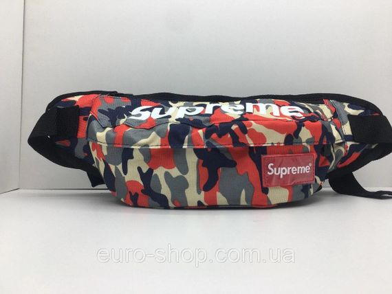 Поясна сумка Supreme Червоний камуфляж сумка на пояс | Зображення 4