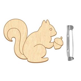 Заготовка броши для раскрашивания "Белка с желудем" FDZB-102