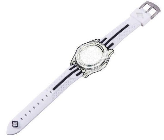 Силіконовий ремінець Primo Dart для годинника Samsung Galaxy Watch 46 mm SM-R800 - White&Black | Зображення 1