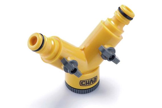 Распределитель 2-х канальный с адаптерами 1/2, вход 1/2+3/4 СИЛА