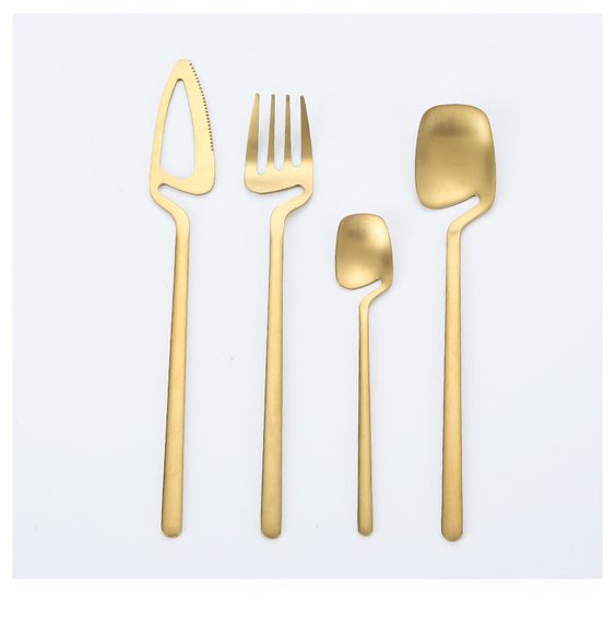 Набір столових приборів Kitchen на 6 персон Gold | Зображення 3
