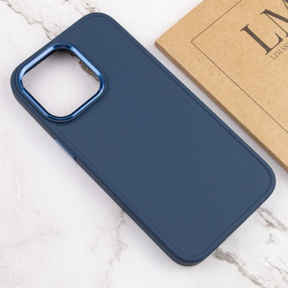 TPU чехол Bonbon Metal Style для Apple iPhone 14 Pro Max (6.7") Синий / Denim Blue | Зображення 3