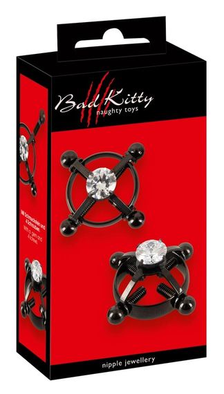 Затискачі для сосків Bad Kitty Nipple Jewellery Чорні One Size | Зображення 5