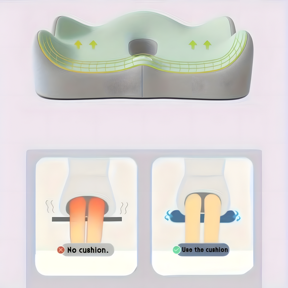 Комплект ортопедичних подушок Memory Foam для авто та офісного крісла | Зображення 3
