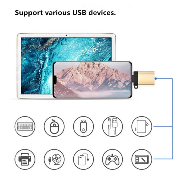 Адаптер OTG USB3.0 з Type-C на USB зі шнурком GP-89 | Зображення 2