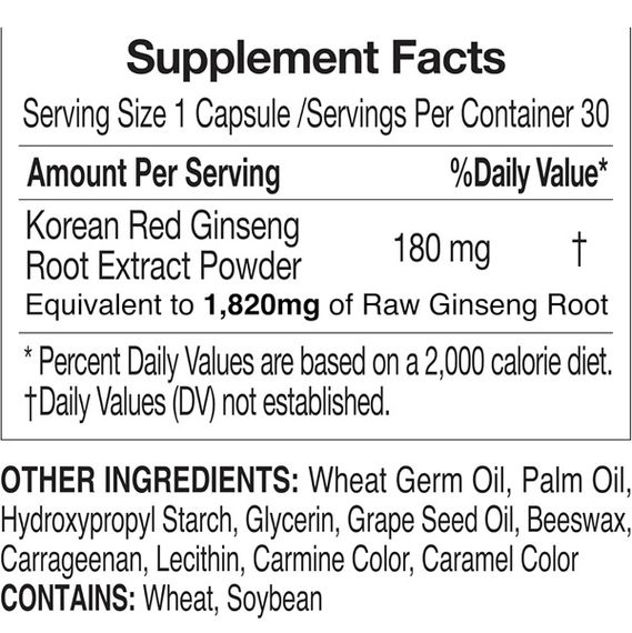 Женьшень KGC Korean Hed Ginseng Extract Capsule Plus 30 Caps | Зображення 1