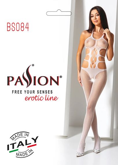 Комбінезон сітка з відкритим доступом BS084 white | Зображення 2